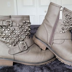Taupe Studded Boots